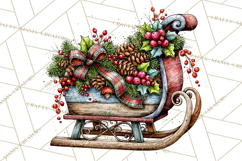 Christmas Wine Night Clipart PNG, Alcohol Christmas Png Product Image 3