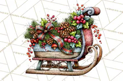 Christmas Wine Night Clipart PNG, Alcohol Christmas Png Product Image 3