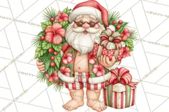 Christmas Characters PNG, Tropical Christmas Clipart Product Image 3