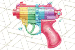 Summer Pool Party Clipart PNG, Rainbow Summer Png Designs Product Image 2