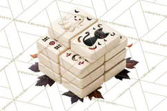 Halloween Mahjong Clipart, Spooky Mahjong Tiles PNG, Gothic Product Image 3
