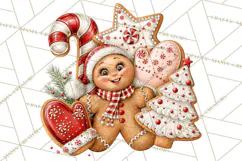 Peppermint Christmas Bakery Clipart PNG, Candy Cane Sweets Product Image 3