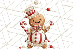 Christmas Gingerbread Clipart PNG, Cute Christmas Characters Product Image 4