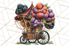 Gothic Halloween Carnival Clipart Haunted Circus PNG Product Image 4