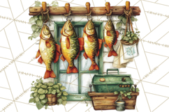 Rustic Homestead Living Clipart | Farm Cabin Png Designs Product Image 3