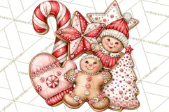 Peppermint Christmas Bakery Clipart PNG, Candy Cane Sweets Product Image 4