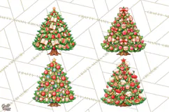 Sports & Occupations Christmas Trees Clipart Product Image 1