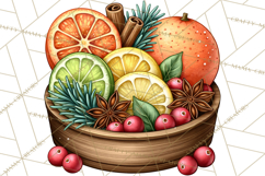 Christmas Cocktail Bar Clipart PNG Elements Product Image 5