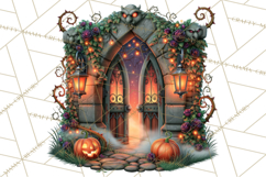 Gothic Halloween Carnival Clipart Haunted Circus PNG Product Image 5