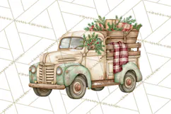 Vintage Truck Christmas PNG Product Image 5