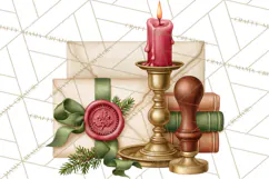 Christmas Mailroom Clipart, North Pole Santa Mail PNG Product Image 5