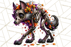 Animal Skeleton Halloween PNG Clipart Set Product Image 5