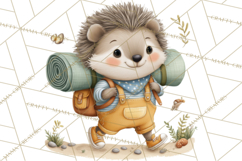 Cute Hiking Woodland Animals Adventure Clipart PNG Product Image 4