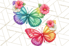 Rainbow Hair Stylist Clipart, Colorful Salon Tools PNG Product Image 4