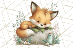 Cute Hiking Woodland Animals Adventure Clipart PNG Product Image 5