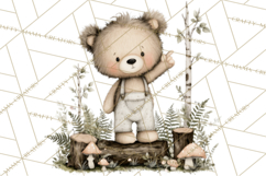 Pacific Northwest Teddy Bear Woodland Clipart Product Image 5