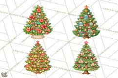 Christmas Tree World Travel Clipart PNG Product Image 1