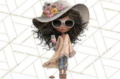 Beach Diva Summer Girls PNG Beach Glam Clipart Product Image 5