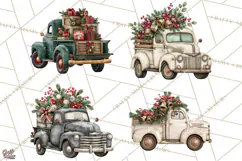 Vintage Truck Christmas PNG Product Image 1