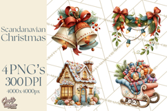 Scandinavian Christmas Market Clipart PNG Illustrations Product Image 1