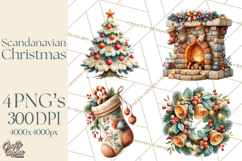 Scandinavian Christmas Market Clipart PNG Illustrations Product Image 1