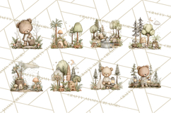 Pacific Northwest Teddy Bear Woodland Clipart Product Image 2