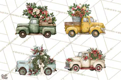 Vintage Truck Christmas PNG Product Image 1