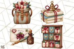 Christmas Mailroom Clipart, North Pole Santa Mail PNG Product Image 1