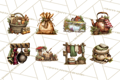 Rustic Homestead Living Clipart | Farm Cabin Png Designs Product Image 2