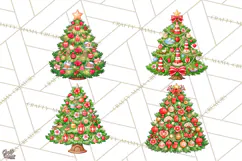 Christmas Tree World Travel Clipart PNG Product Image 1