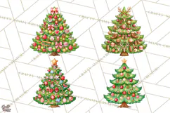 Sports & Occupations Christmas Trees Clipart Product Image 1
