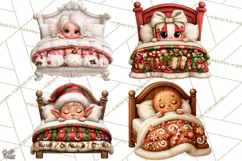 Christmas Bedtime Clipart PNG Product Image 1
