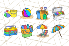 Summer Beach Toys Clipart PNG Graphics Product Image 2