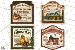 Vintage Christmas Signs PG, Rustic Farmhouse Holiday Sign Product Image 1