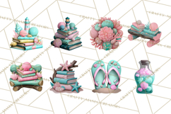 Beach Reading Clipart Coastal Book PNG Graphics Product Image 3