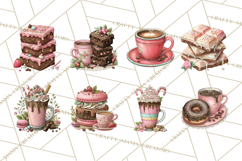 Coffee and Chocolate Clipart PNG Cafe Drinks Dessert Art Product Image 3