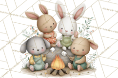 Cute Hiking Woodland Animals Adventure Clipart PNG Product Image 2