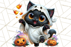 Cute Ghost Dogs And Cats Halloween PNG Clipart Product Image 3