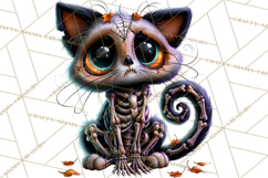 Animal Skeleton Halloween PNG Clipart Set Product Image 3