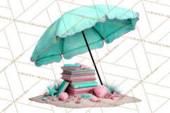 Beach Reading Clipart Coastal Book PNG Graphics Product Image 2