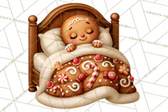 Christmas Bedtime Clipart PNG Product Image 3