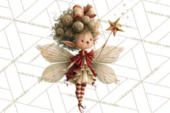 Christmas Fairy Clipart PNG, Whimsical Christmas Fairies Product Image 3