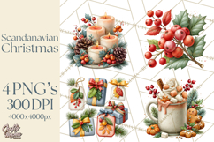 Scandinavian Christmas Market Clipart PNG Illustrations Product Image 1