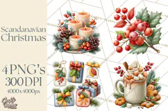 Scandinavian Christmas Market Clipart PNG Illustrations Product Image 1