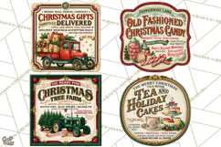 Vintage Christmas Signs PG, Rustic Farmhouse Holiday Sign Product Image 1