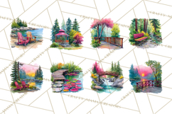 Watercolor Inspirational Landscapes, Sublimation Designs Product Image 4