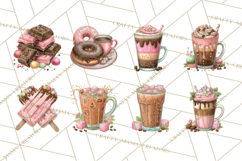Coffee and Chocolate Clipart PNG Cafe Drinks Dessert Art Product Image 4