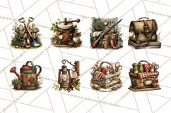 Rustic Homestead Living Clipart | Farm Cabin Png Designs Product Image 4