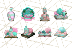 Beach Reading Clipart Coastal Book PNG Graphics Product Image 4