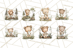 Pacific Northwest Teddy Bear Woodland Clipart Product Image 4